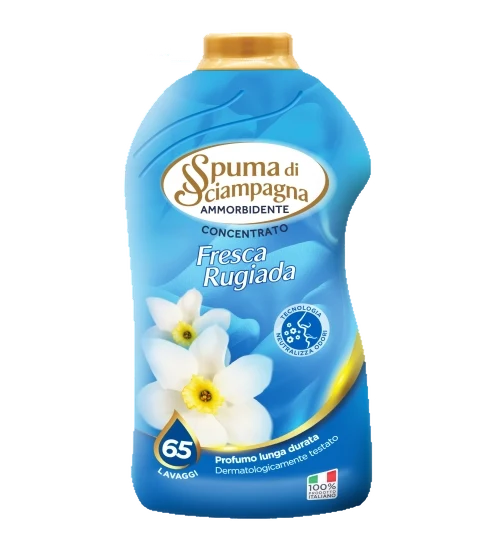 SPUMA DI SCIAMPAGNA SOFTENER CONCENTRATED BLUE FRESCA RUGIADA 65 WASHES 1.3 LT