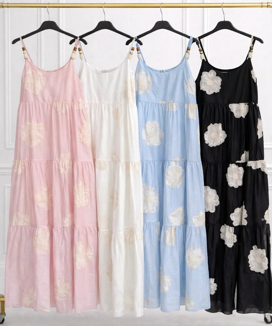 Women's Luna embroidered Tencel dress One Size Uk 8-16