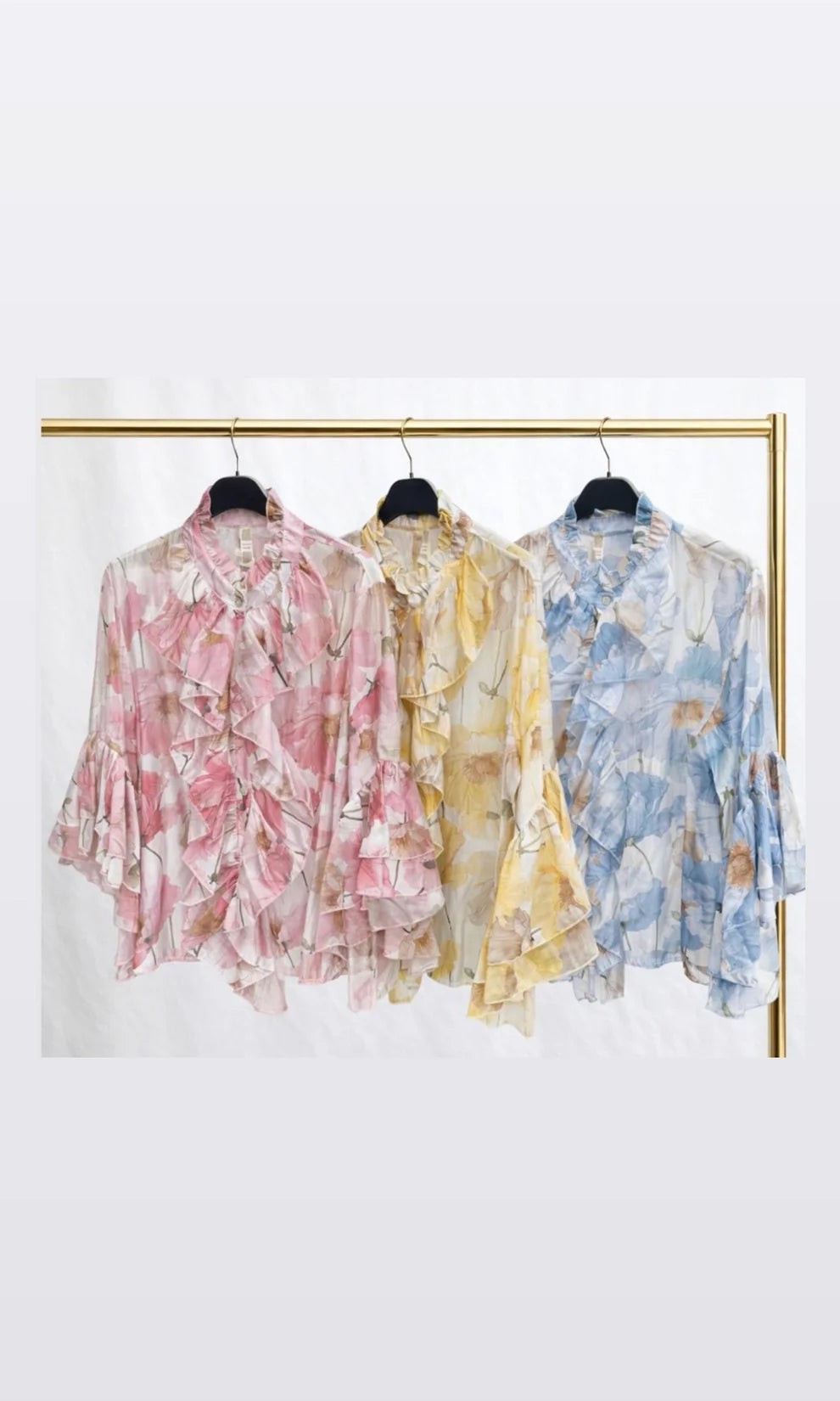 Women's Flower Ruffle Blouse