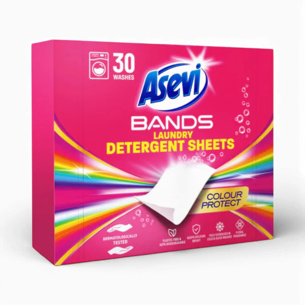 Asevi Bands Colour Protect Laundry Detergent Sheets 30 Wash