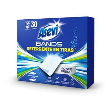Asevi Bands Power Fresh Laundry Detergent Sheets 30 Wash