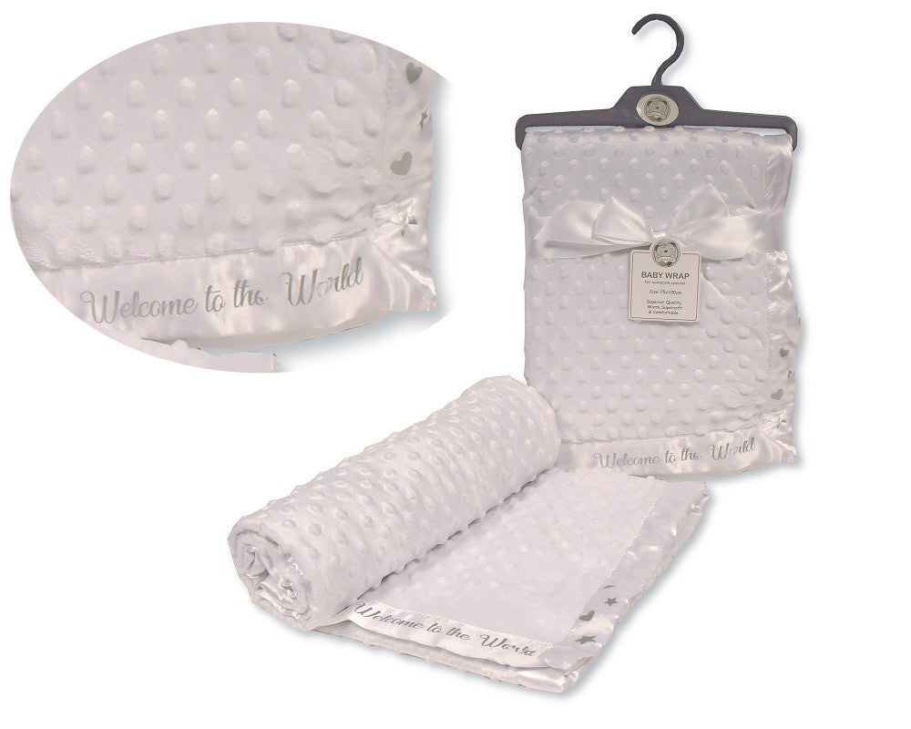 Baby Bobble Infants Blanket 75x100cm - White