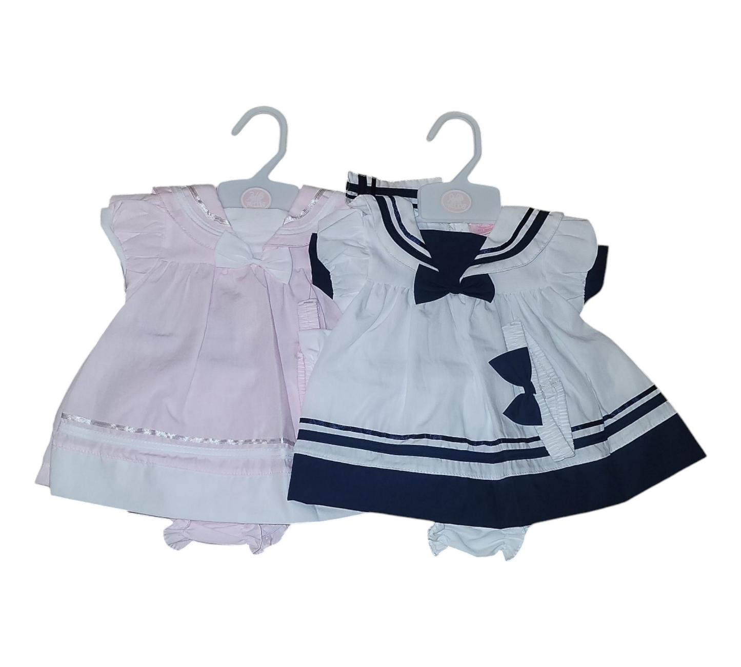 Baby Girl's Sailor Dress & Jam Pants Set Including Head Band