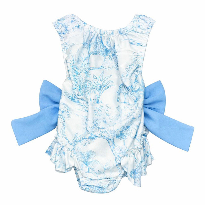 Blue Animal Inspired Print girls Swimsuit