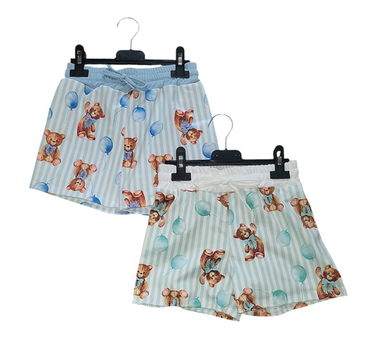 Boys Italian Styled Swimming Shorts- Teddy & Balloon Print- Various Colours