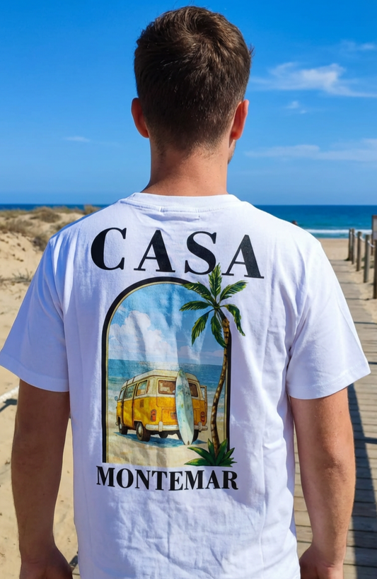 Boys Casa Print White T-Shirt.