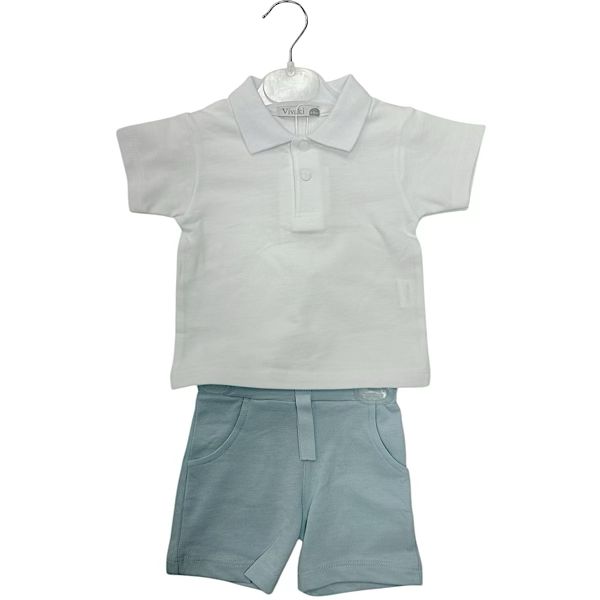 Boys Classic Polo Shirt and Short Set 6-24Months