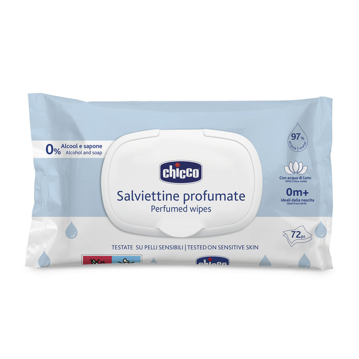 Chicco Perfumed Wipes 72 Pcs