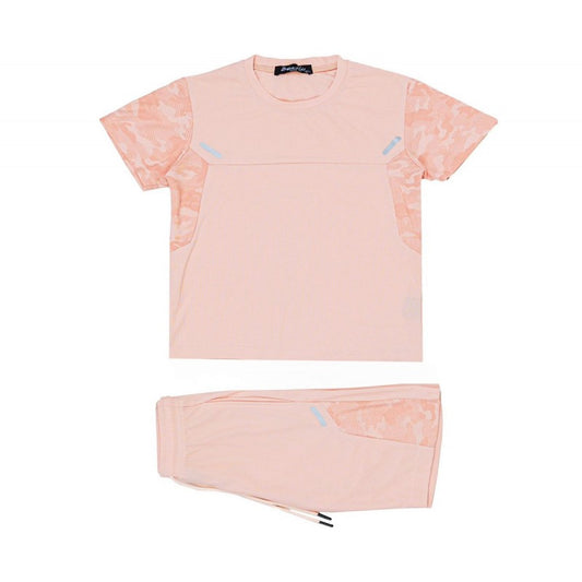 Boys T-Shirt And Shorts Set- Coral