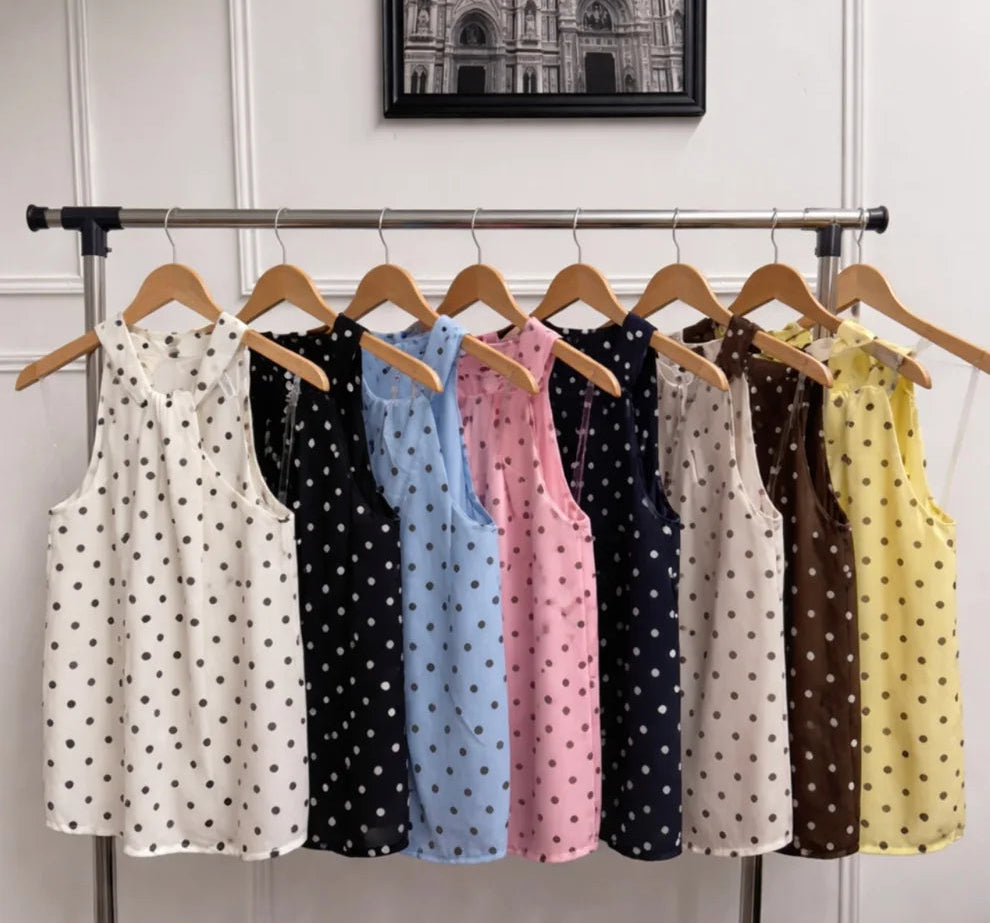 Women's Georgina Polka Dot Twist Top