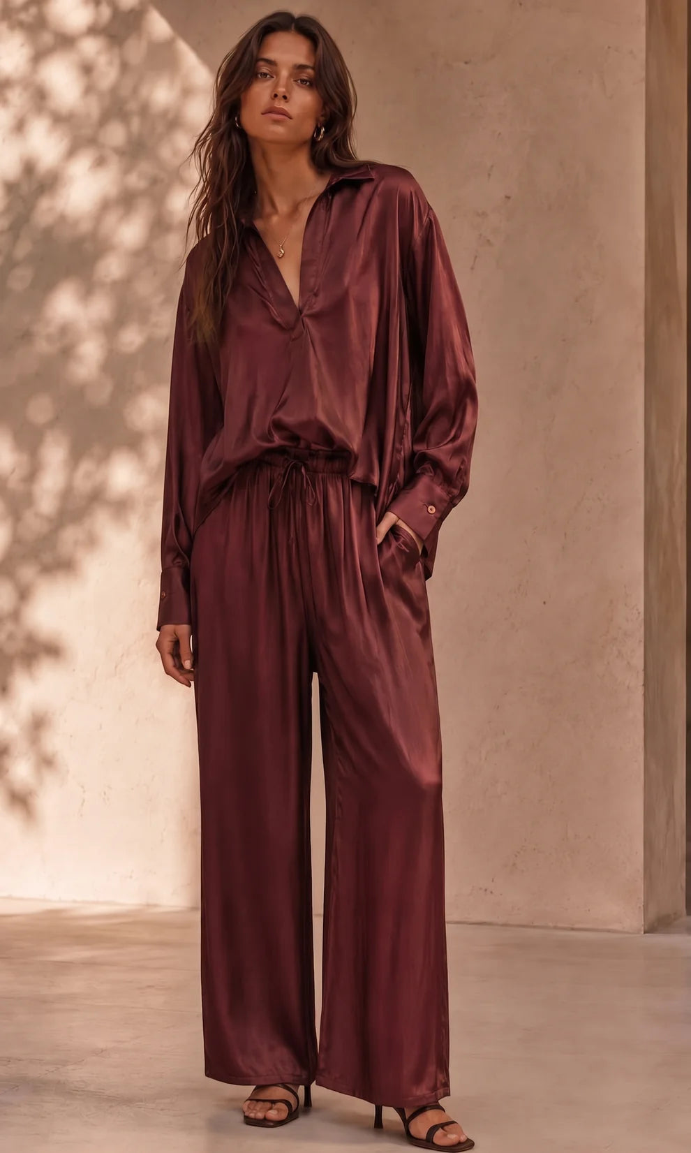 Women's Isla wide leg trouser And Matching Shirt