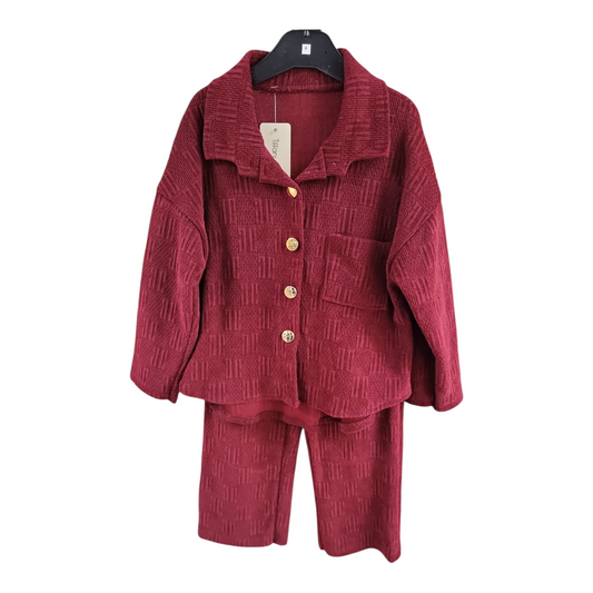 Girls Burgundy Lounge Wear Set- Ages 4to 14 Years