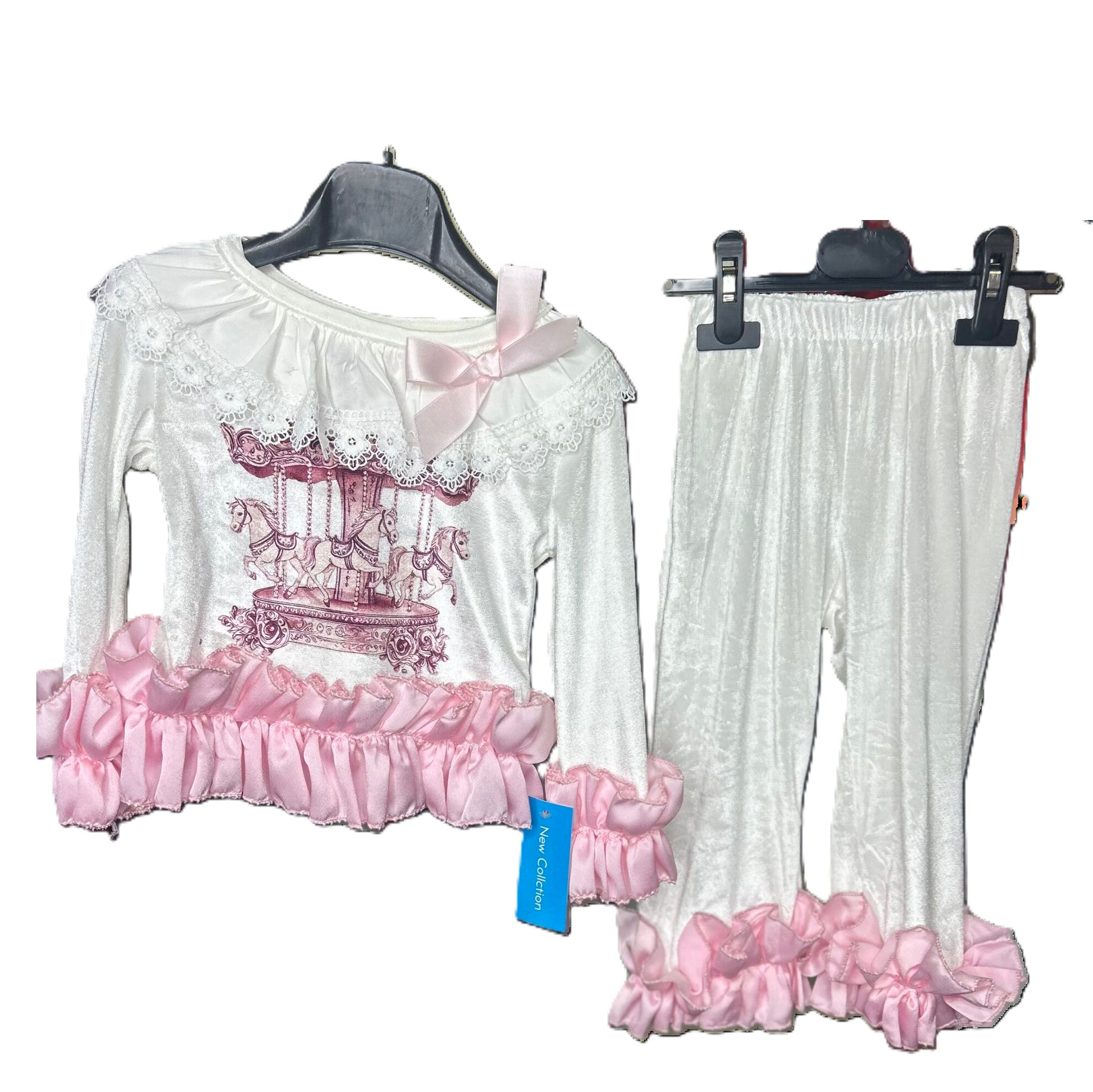 Girls Christmas Carousel Print Pyjamas