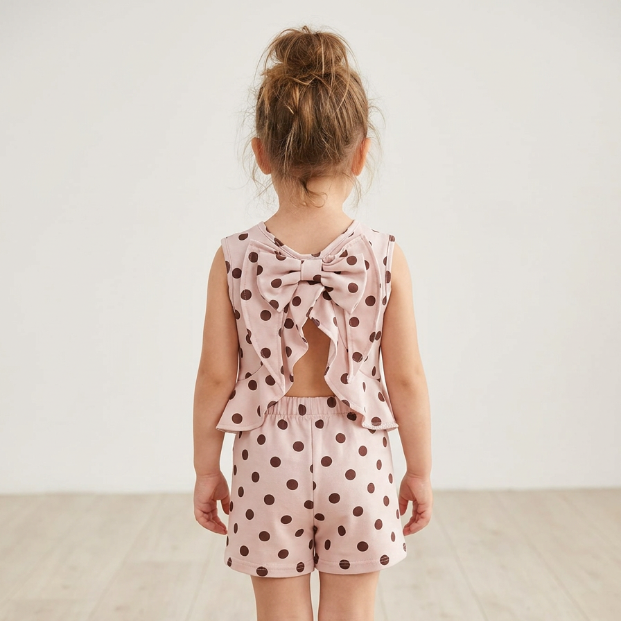 Girls Polka Dot Skort Set