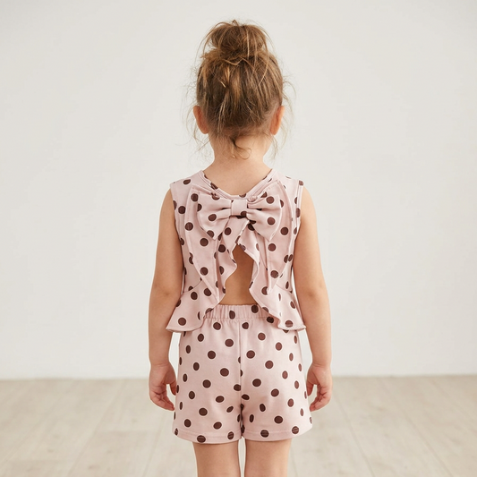 Girls Polka Dot Skort Set