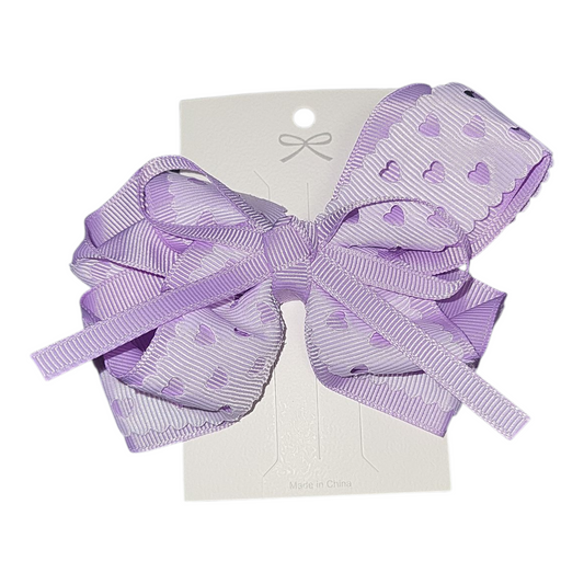 Girl's Bow Hair Clip- Yellow, Pink, White or Lilac