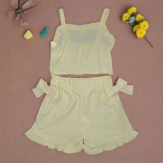 Girls strappy top and shorts set
