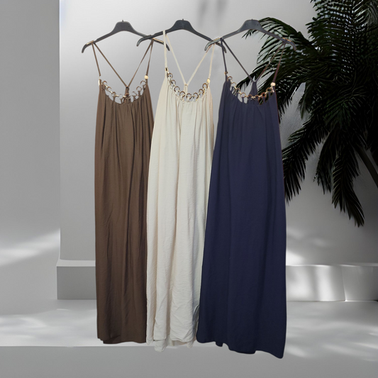 womens strappy long summer dress