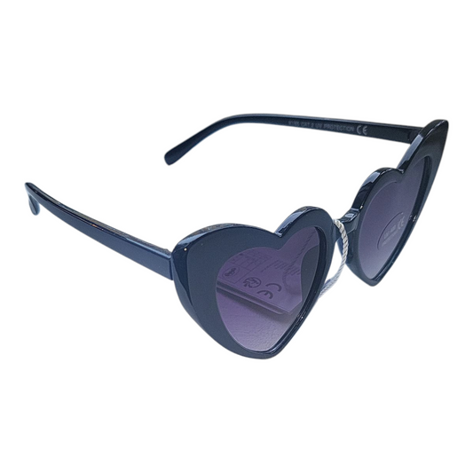 Girl's Heart Shape Sunglasses- UV 400 Protection- Black, Pink, Red & Purple