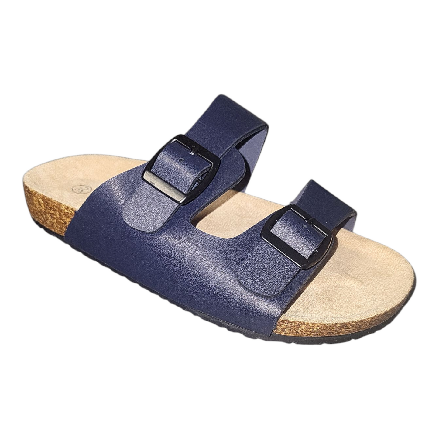 Boy's Birkenstock Style Sandal Slider- Black, Navy & Taupe