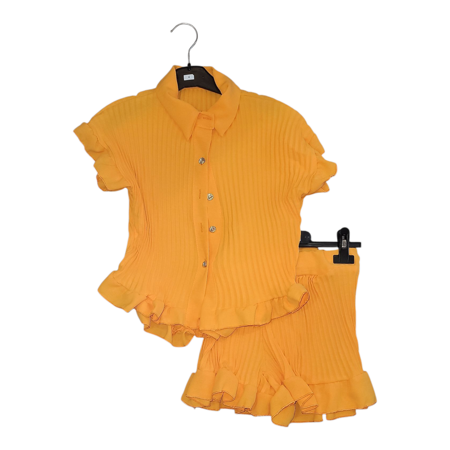 Girls Pleated Shorts Set- 5 Viral Colours- Ages 4 to 14