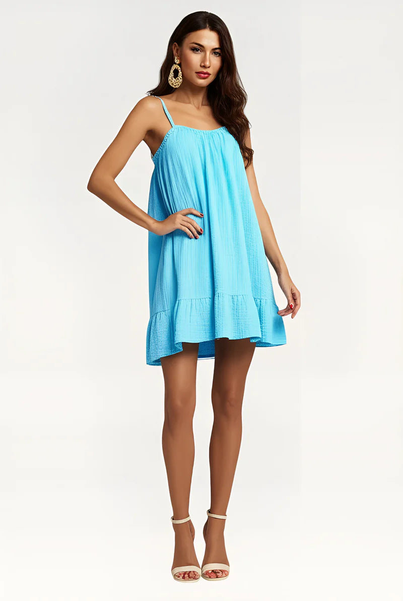 Women's Thin Strap Linen Dress