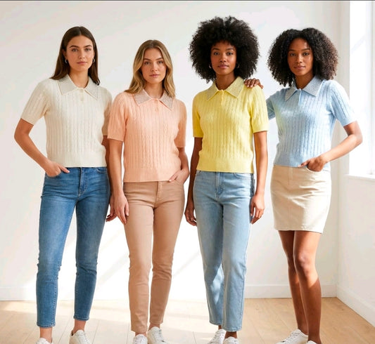 Women's Jumper With Studded Large Collar.