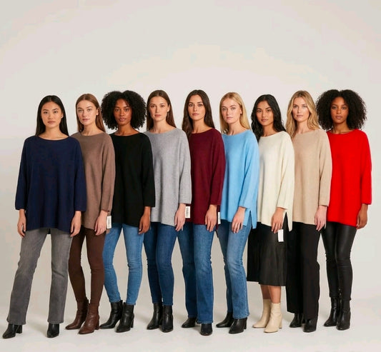 Women's Round Neck Long Sleeve Jumper- Various Colours