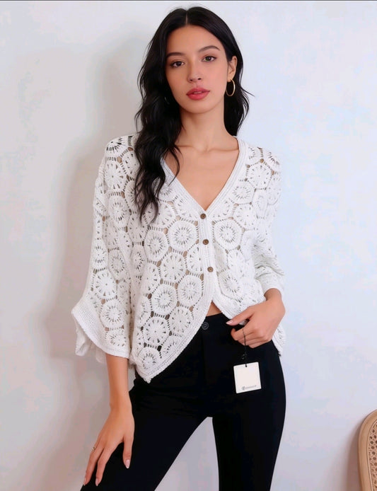 Women's Crochet Cardigan