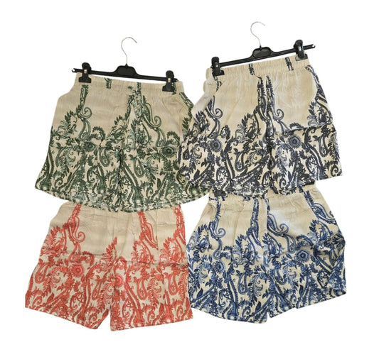 Women's Leaf Print Shorts.