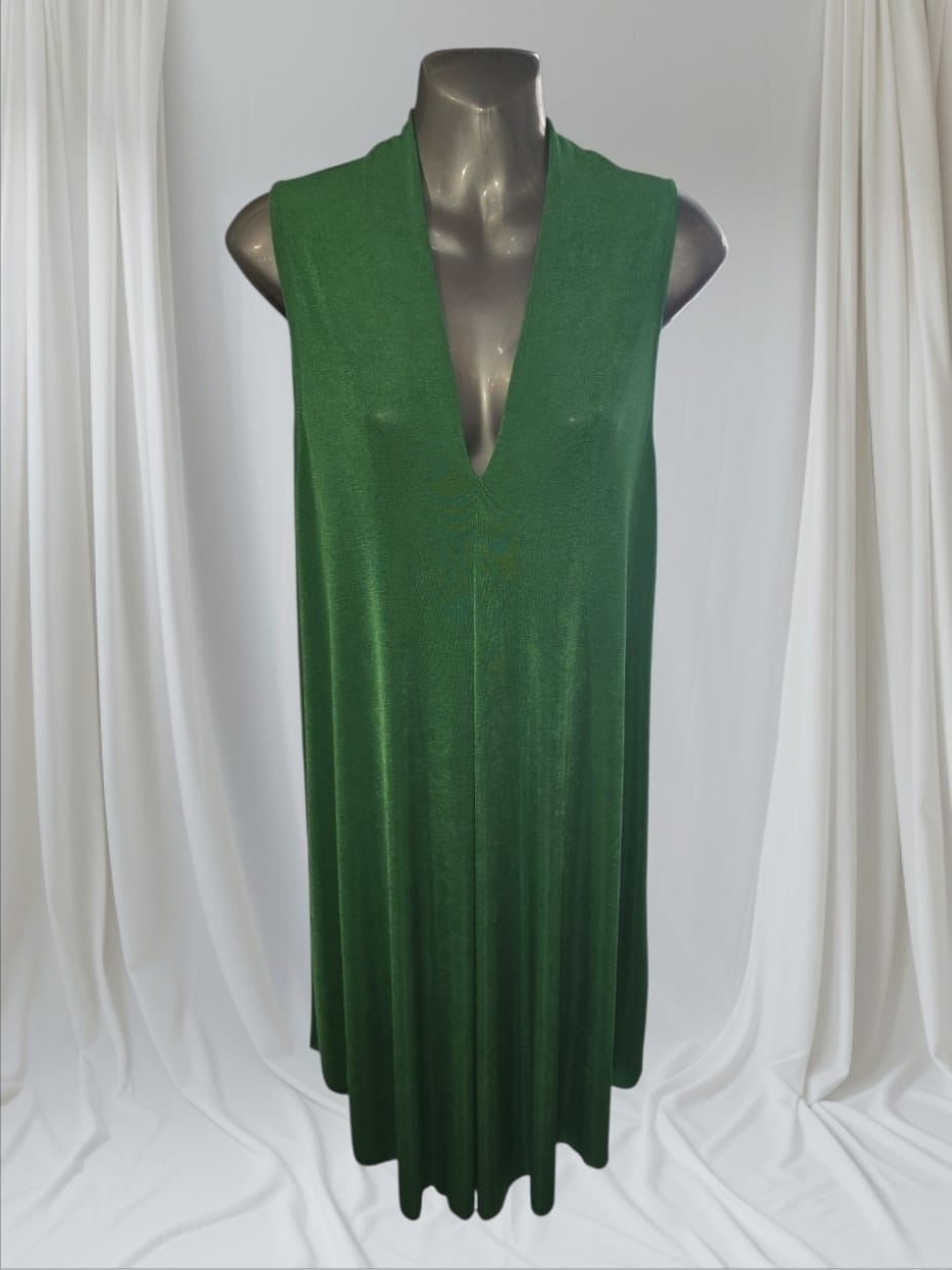 Women's Stretchy V Neck Dress