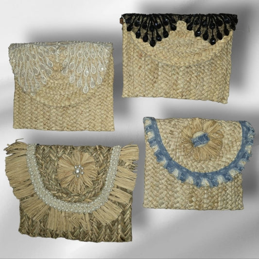 Women's Raffia Clutch Bags