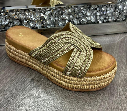 Women's Gold Embellishment Sandal