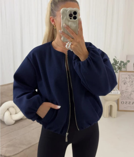 Women's Zipped Bomber Jacket