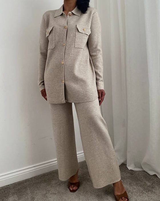 Women's Soft Button Though Lounge Wear