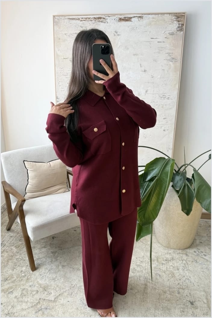 Women's Soft Button Though Lounge Wear