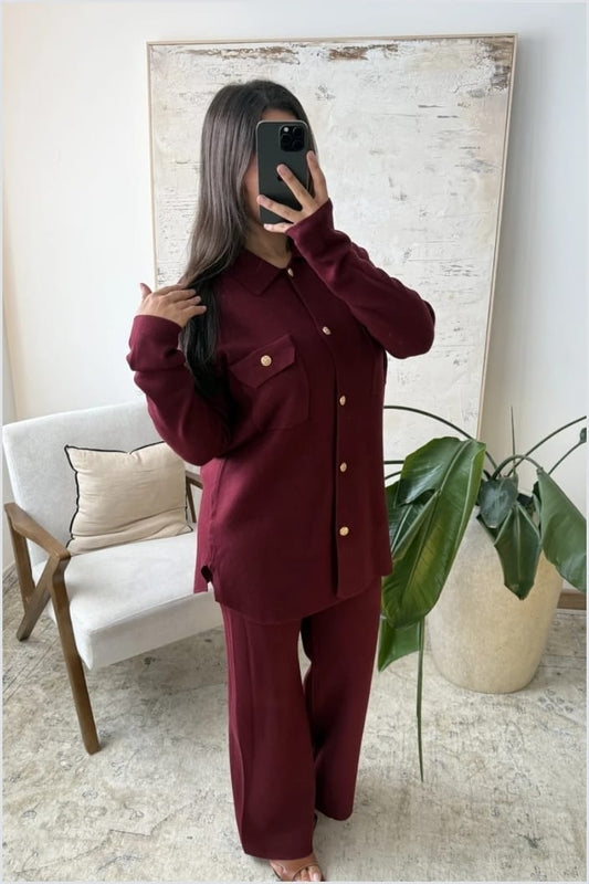 Women's Soft Button Though Lounge Wear