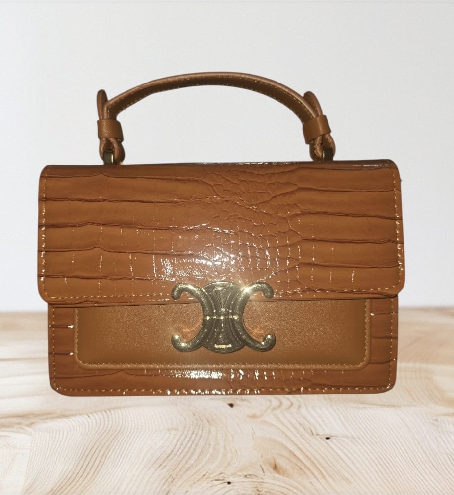 Women's C Bag With Crocodile Print
