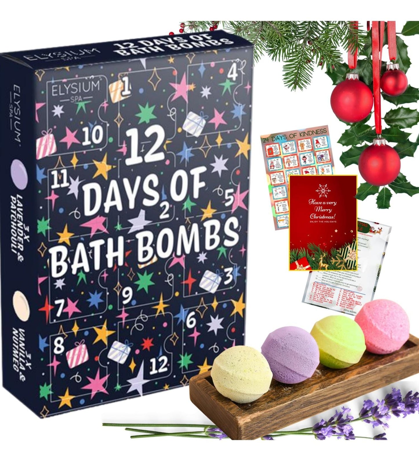 Christmas Aroma 12 Days Of Christmas Bath Bombs (50G)