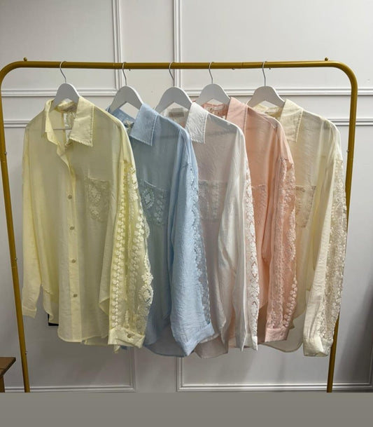 Women's Lace Sleeve Detail Shirt