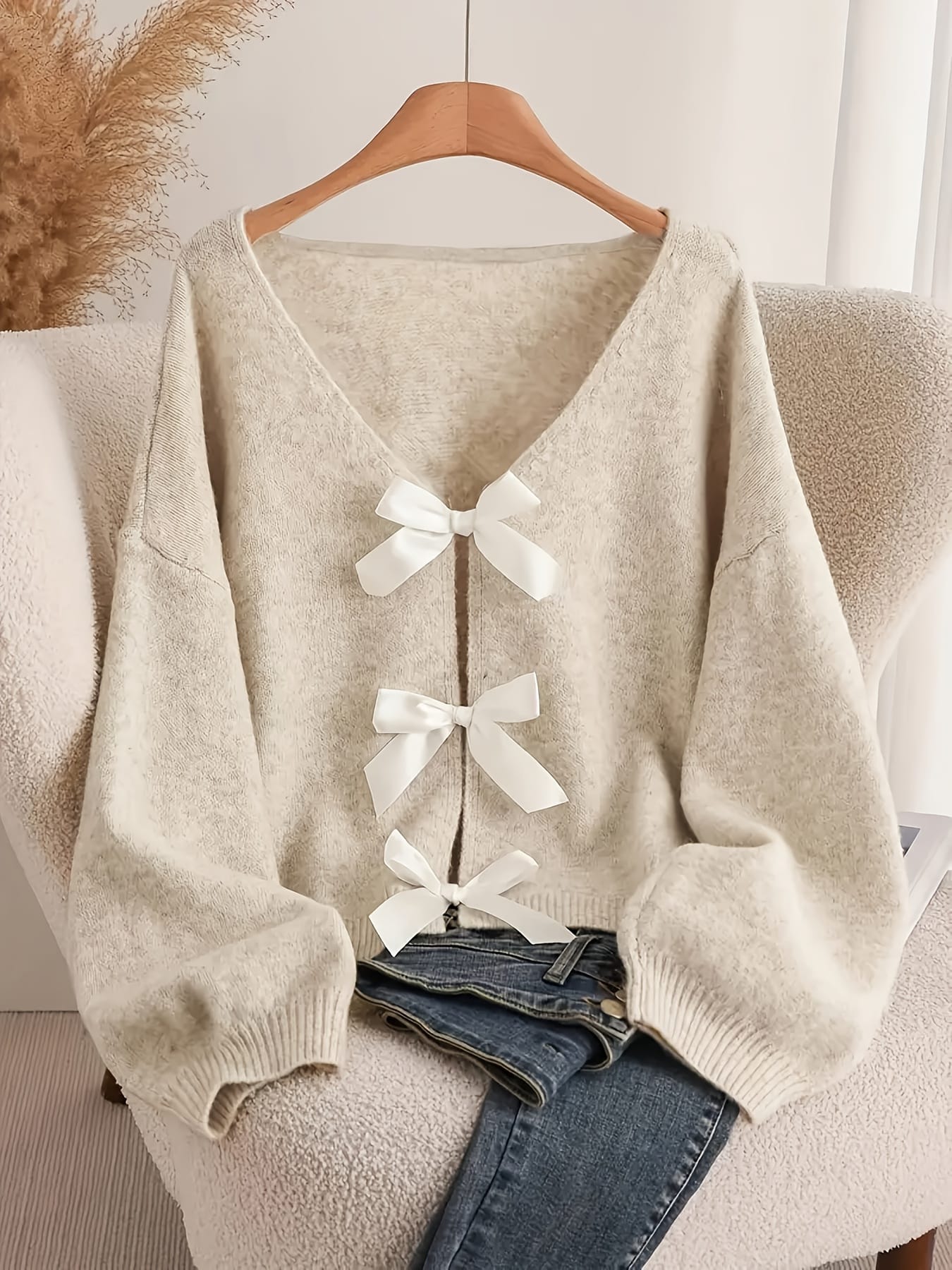 Women's Bow Jumper Reversable