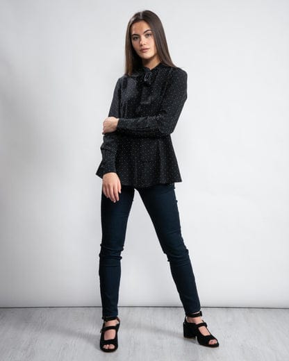 Women's Button Through Crystal Stud Shirt