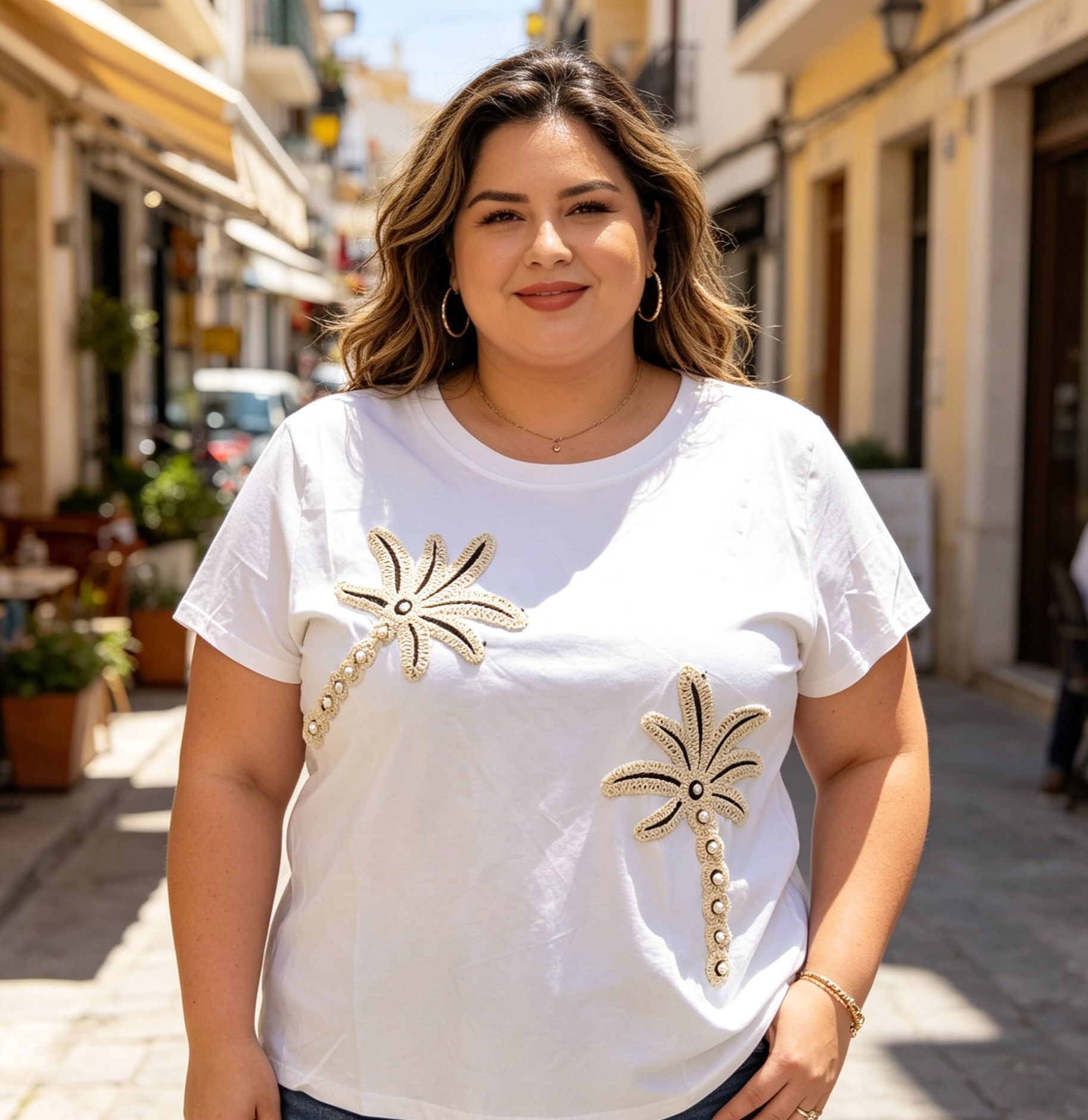 Women's Palm Design Top