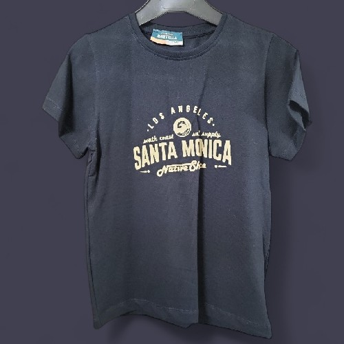 Boys T Shirt Black With Print Age 10-11