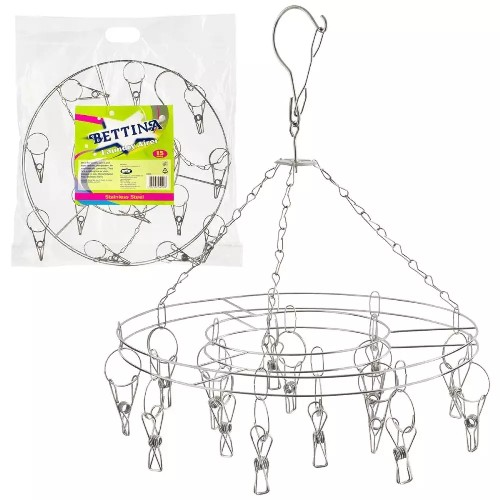 Bettina 15 Peg Stainless Steel Laundry Airer, Silver