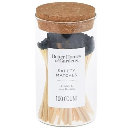 Better Homes Glass Jar With Matches 4"