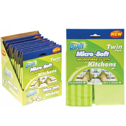 Duzzit Micro Soft Kitchen Cloth Twin Pack