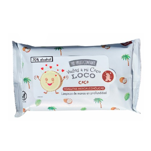The Fruit Company Hand Wipes 70% Alcohol - Coconut Scented