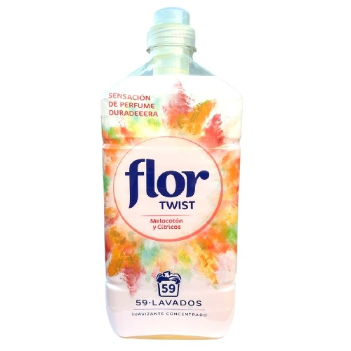 Flor Twist Concentrated Fabric Softener 1.1L 59 Wash - Peach & Citrus