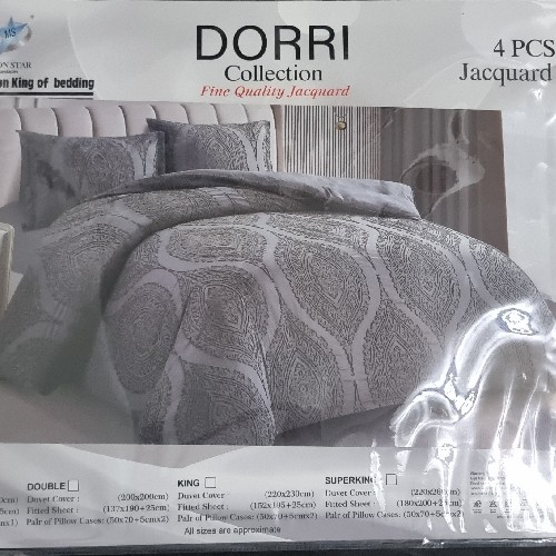 Dorri Collection 3pc Set Single Gray